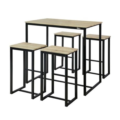 Sobuy Bar Set1 Bar Table And 4 Stools, Home Kitchen Breakfast Bar Set Furniture Konga Online