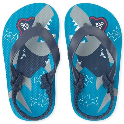 boys shark flip flops