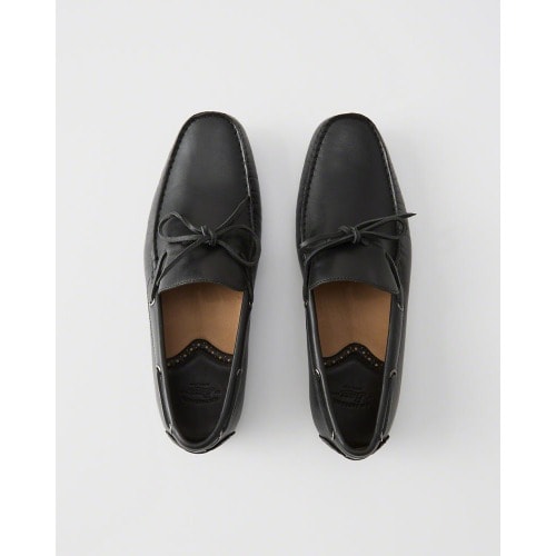 G.H. Bass Co. Mens Wyatt Genuine Black Leather Casual Drivers