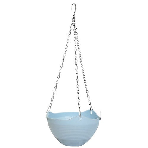 Hanging Plastic Flower Planter For Indoor Gardening Blue Konga