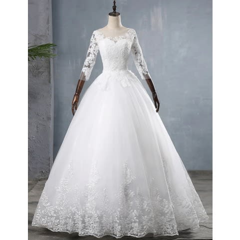 Three Quarter Sleeve Wedding Dress Konga Online Shopping