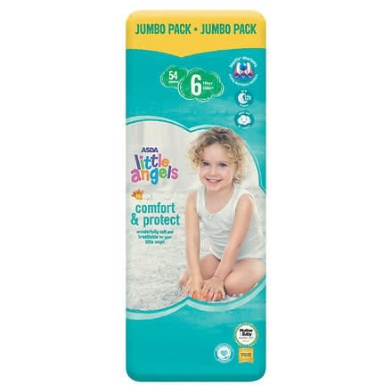 ASDA Little Angels Comfort Protect Size 6 Nappies Jumbo Pack