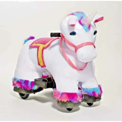6v plush unicorn ride on