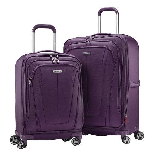 purple spinner luggage sets