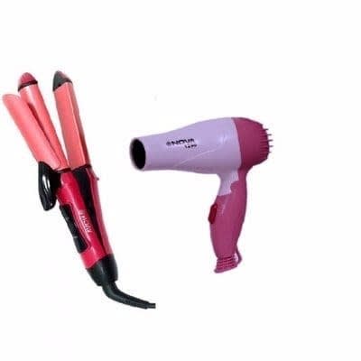Nova 2-In-1 Hair Curler And Straightener + Hair Dryer | Konga Online  Shopping