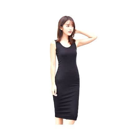 long black camisole dress