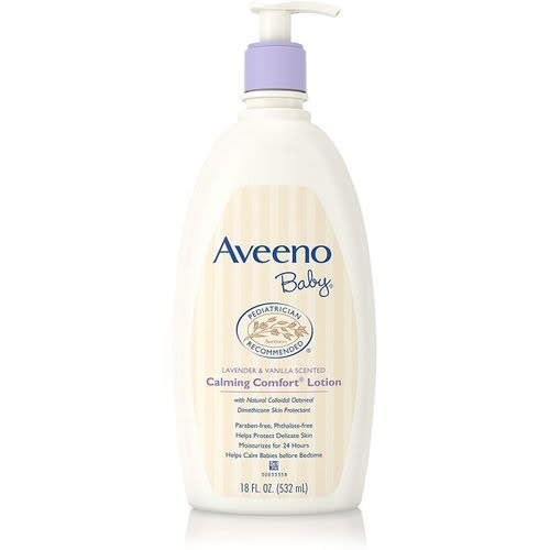 Aveeno Calming Comfort Baby Lotion Lavender Vanilla Scented