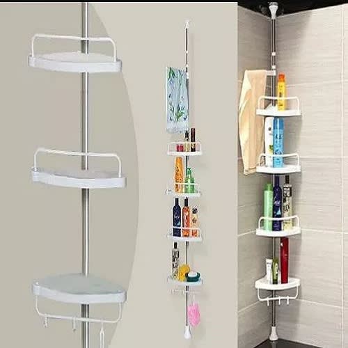 washroom corner shelf