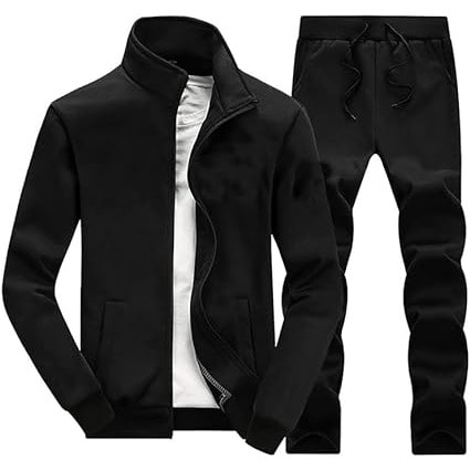 Men's Tracksuit - 2 Piece Outfit - Long Sleeve Jogging Sweatsuit ...
