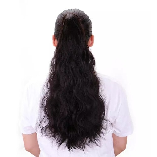 Ponytail wig real hair clearance
