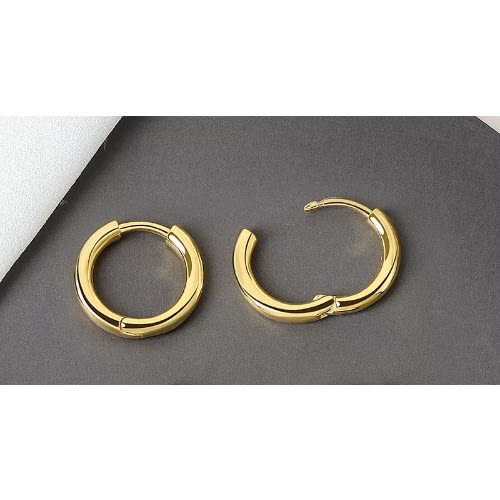 Simple ring discount earrings gold