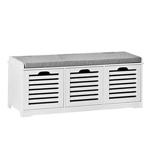 Sobuy Multipurpose Storage Bench With 3 Drawers Removable Seat