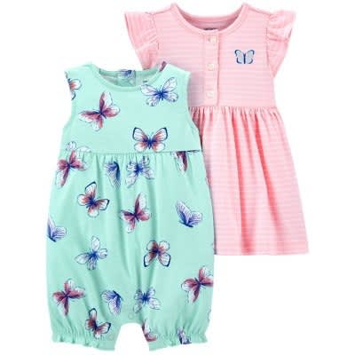 Carter s Romper And Dress For Girls 2Pieces Konga Online Shopping