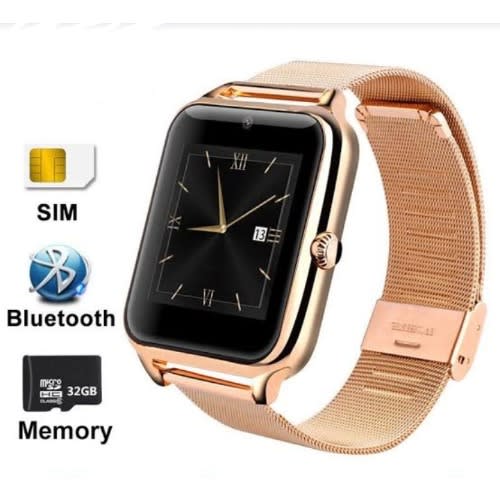 gold phone watch