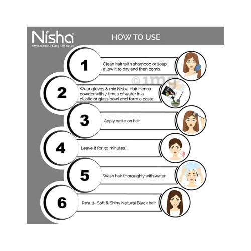 Nisha Natural Henna Based Hair Color - Natural Brown - sachet - 15g | Konga  Online Shopping