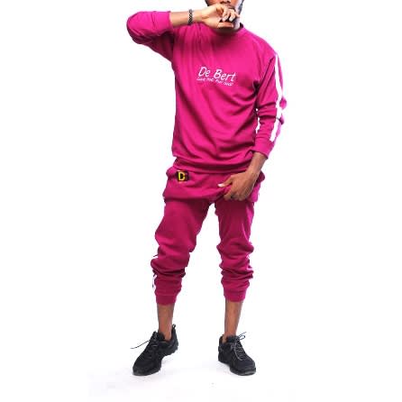 mens pink jogging suit