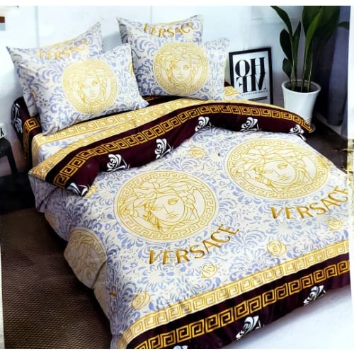 Versace Print Bedding Set Duvet Bedsheet And 4 Pillowcases