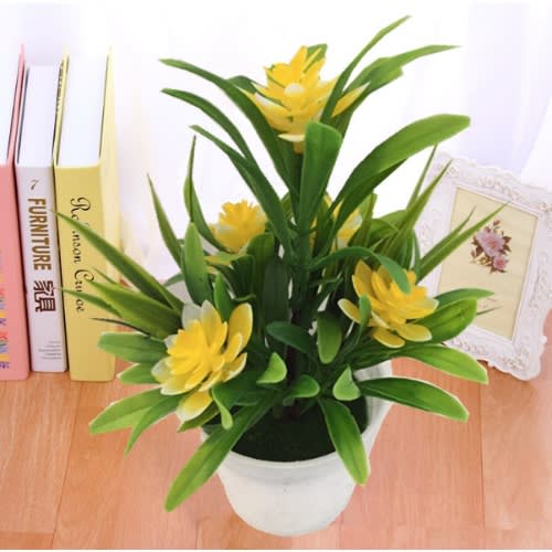 Artificial Small Lotus Flower Plant - Yellow | Konga Online Shopping
