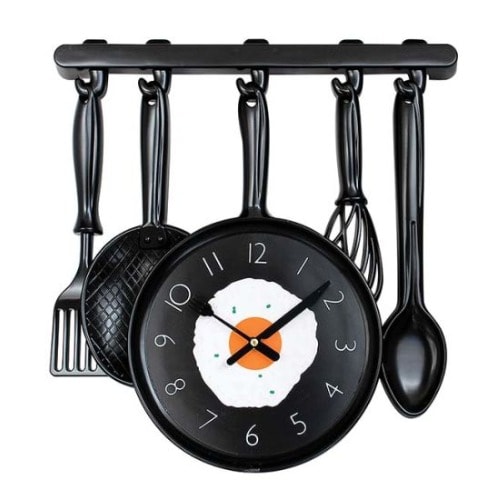 Universal Chef Kitchen Cooker Wall Clock Black Konga Online Shopping