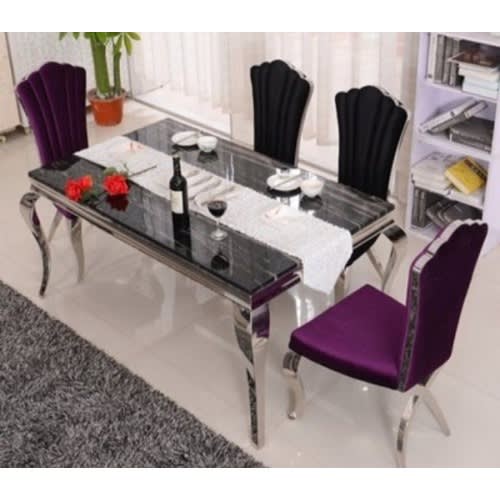 Marble Top Dining Table 6 Chairs