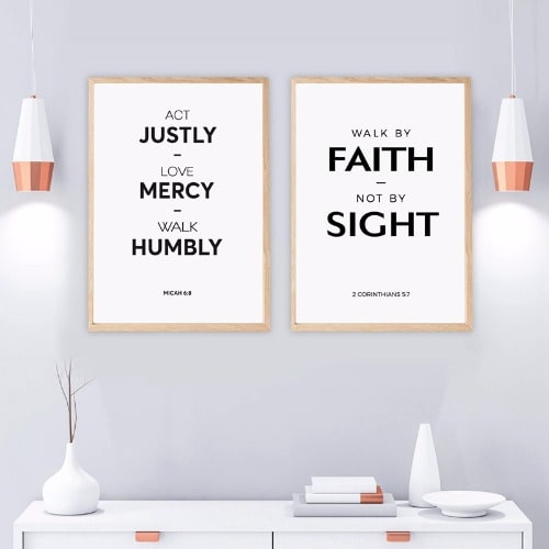 Bible Verse Quote Canvas Print Wall Art Love Mercy Christian Scripture Konga Online Shopping