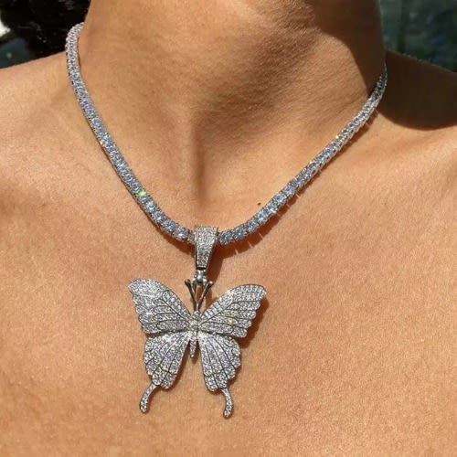 Iced butterfly new arrivals chain