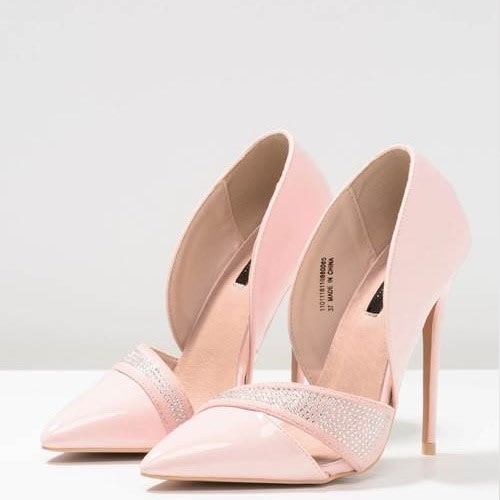 blush high heel shoes
