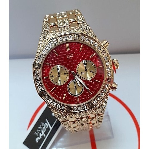 techno pave gold watch price