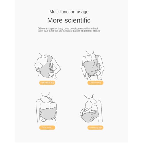 Multipurpose Sling Baby Carrier And Breastfeeding Cover Grey Konga