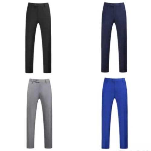 Generic 3 Pcs Cute & Smart Suit Trousers - Black, Ash & Navy Blue