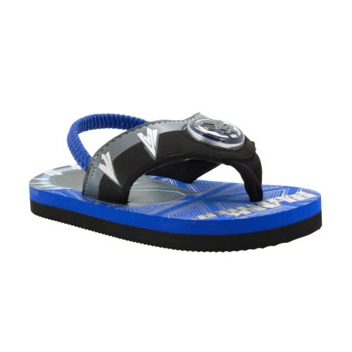 blue black flip flops