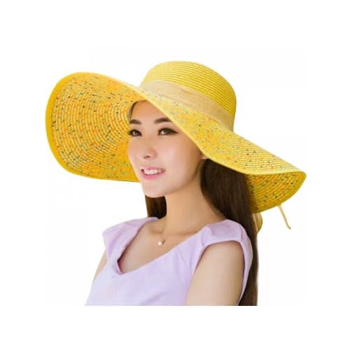 Yellow beach hat