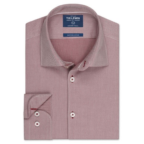 T.M Lewin Slim Burgundy Broken 