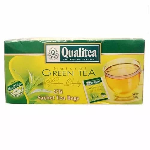 Qualitea Natural Green Tea Premium Quality 50g X 25 Bags Konga