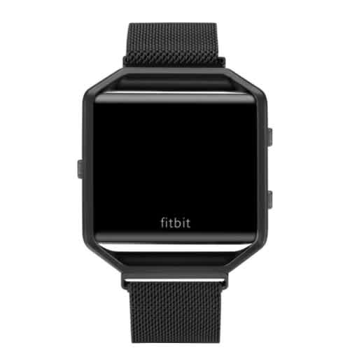 fitbit blaze black silver smartwatch