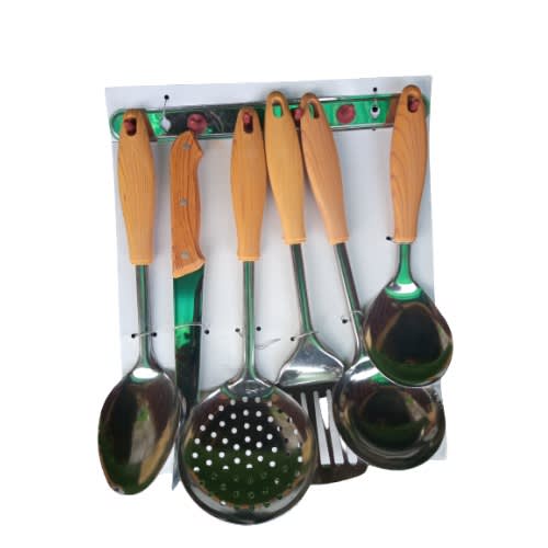 Cooking Spoon Set With Wall Hanger - 6pcs.