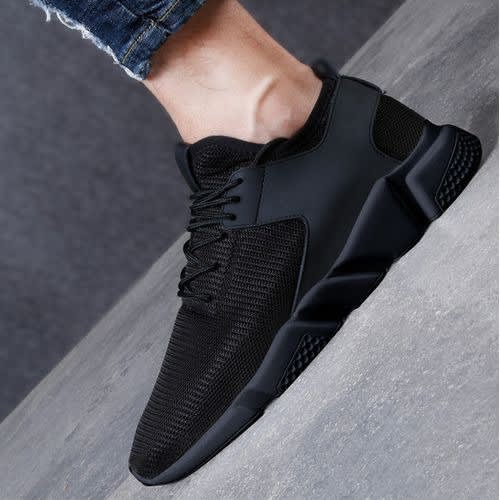 black smart sneakers