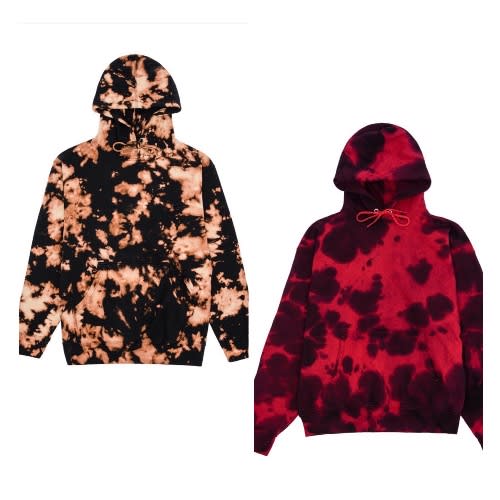 red bleached hoodie