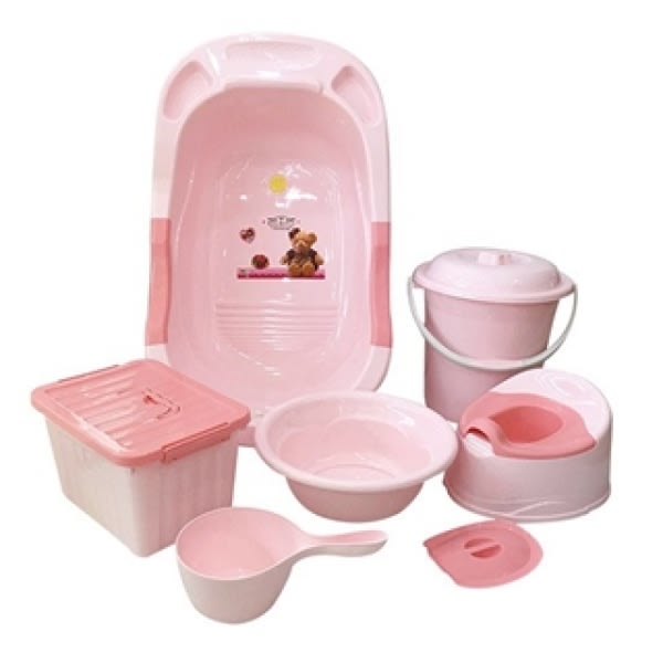 Pink baby store bath