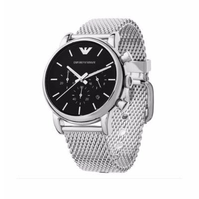 Emporio Armani Black Dial Stainless Steel Chronograph Watch | Konga ...