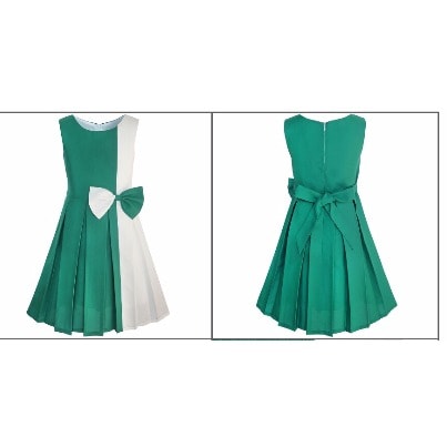 green and white dress for party