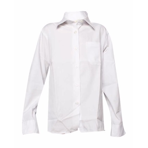 Boy's Plain Long Sleeve Shirt - White | Konga Online Shopping