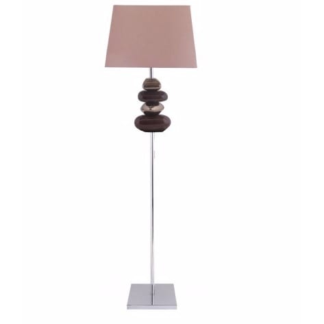 Brown And Bronze Pebble Floor Lamp, Chocolate Brown Floor Lamp