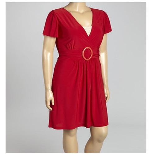 Star Vixen Buckle O Ring Plus Dress Red Konga Online Shopping