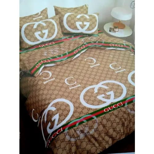 King Size Gucci Design Duvet + Bed Sheet + 4 Pillow Case- All In One Pack  Bed | Konga Online Shopping
