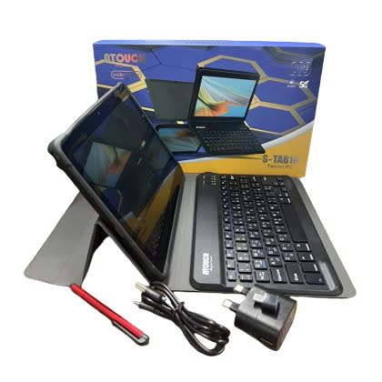S-TAB 10 Tablet with Keyboard - 10.1" - 6GB RAM - 256GB ROM - 5G Dual SIM - 6000mAh - Black.