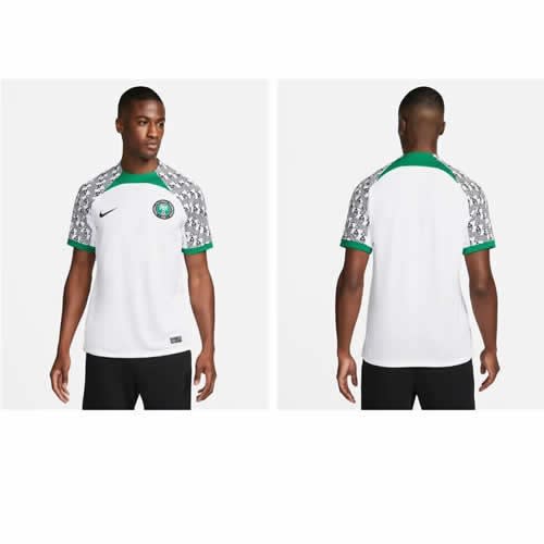 Fashionista Men's Official Nigeria National Team Away Jersey 2022 White ...