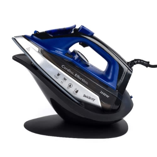 Cordless handheld steam iron top