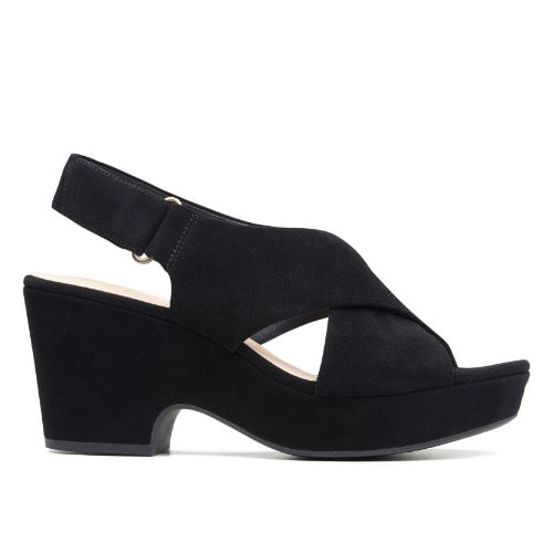clarks black strappy sandals