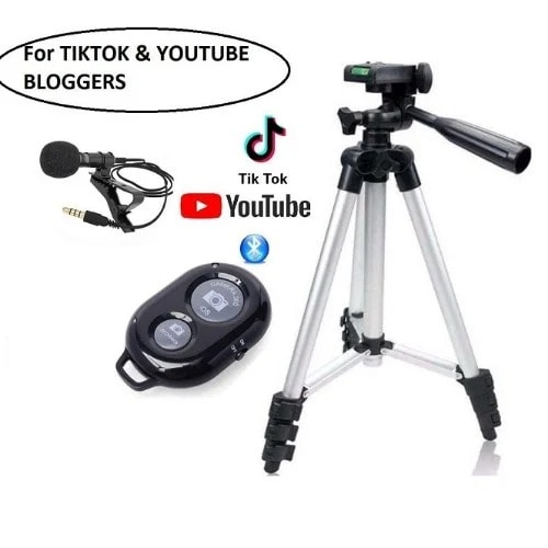 Tripod Stand With Bluetooth & Lapel Microphone | Konga Online Shopping